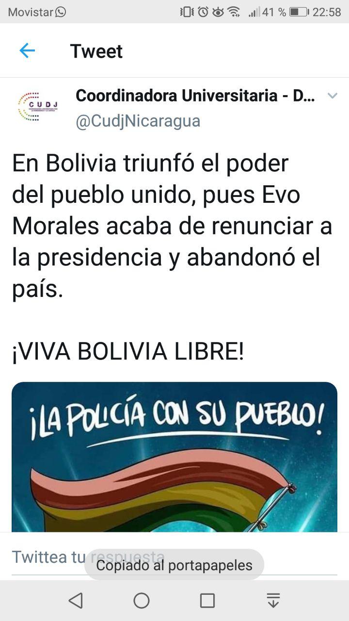 estudiantes opositores bolivia